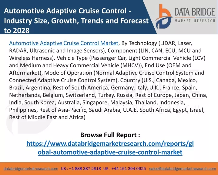 automotive adaptive cruise control industry size