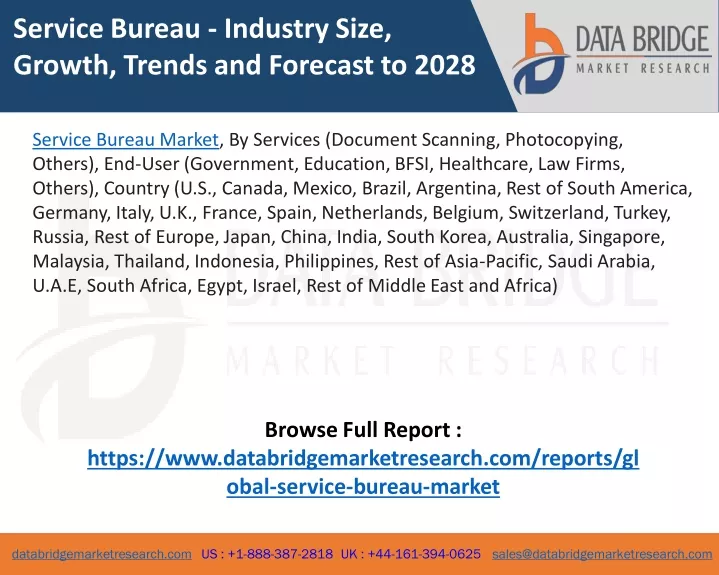 service bureau industry size growth trends