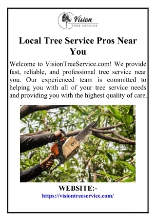 Local Tree Service Pros Near You