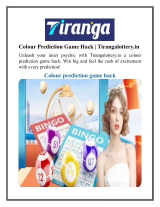 colour prediction game hack tirangalottery in