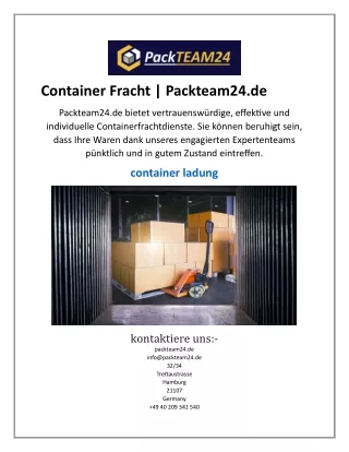 Container Fracht  Packteam24.de