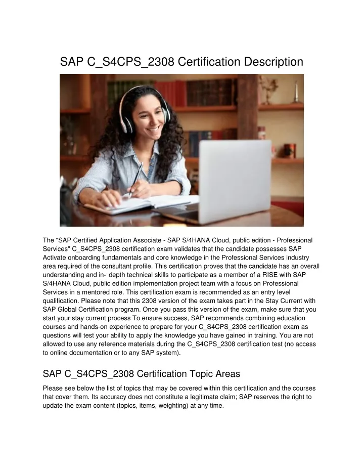 sap c s4cps 2308 certification description