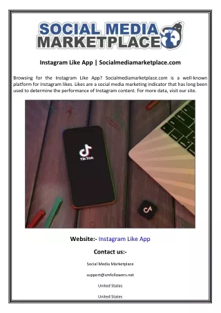 Instagram Like App  Socialmediamarketplace.com