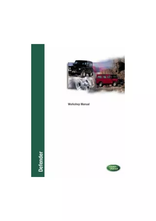 1998 Land Rover Defender Service Repair Manual