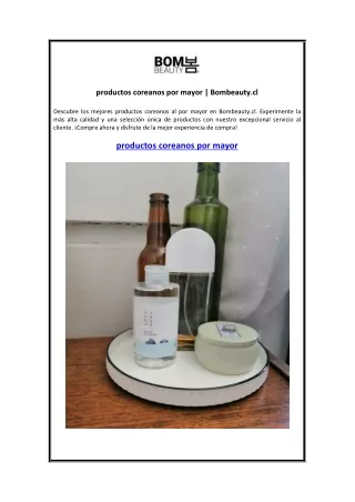 productos coreanos por mayor  Bombeauty.cl