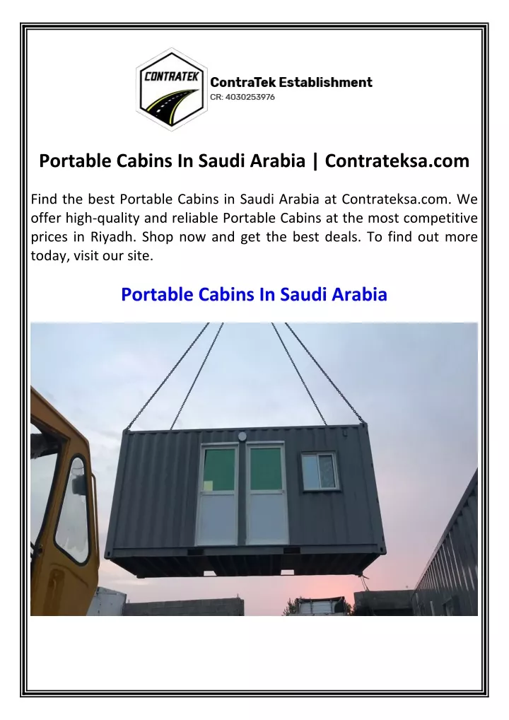 portable cabins in saudi arabia contrateksa com