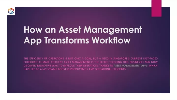 how an asset management app transforms workflow