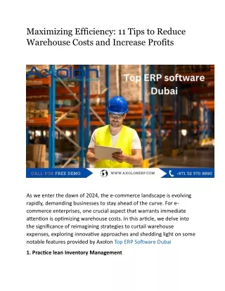 maximizing efficiency 11 tips to reduce warehouse