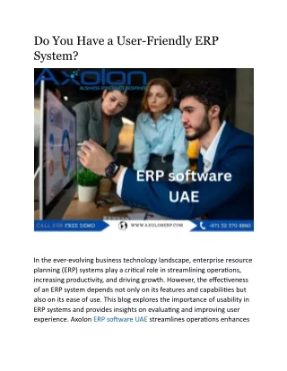 do you have a user friendly erp system