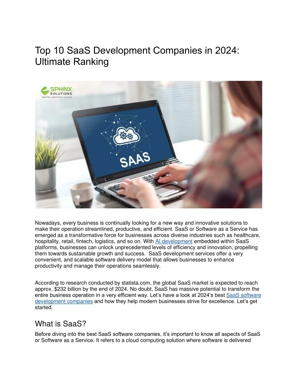 PPT - Top 10 SaaS Development Companies in 2024 Ultimate Ranking ...