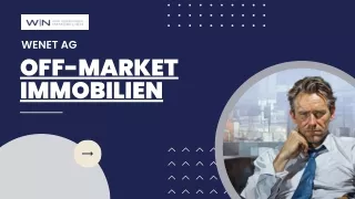 Off-Market Immobilien - WeNet AG