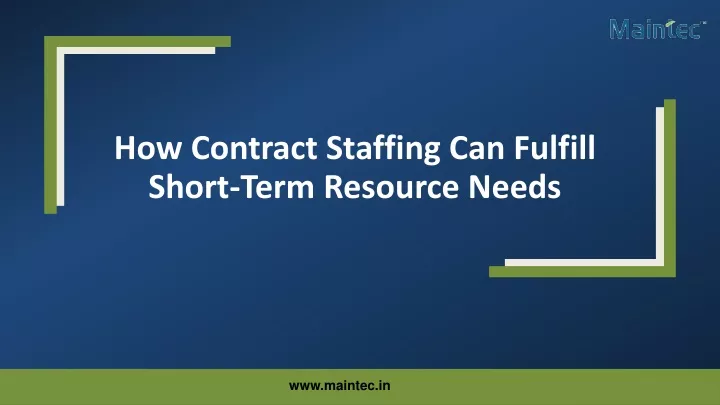 how contract staffing can fulfill short term resource needs
