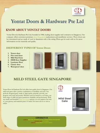 yontat doors hardware pte ltd