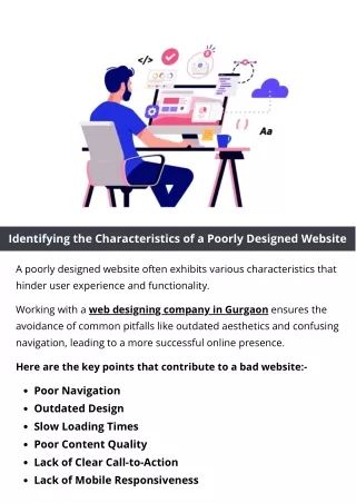 identifying the characteristics of a poorly