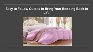 Easy to Follow Guides to Bring Your Bedding Back to Life