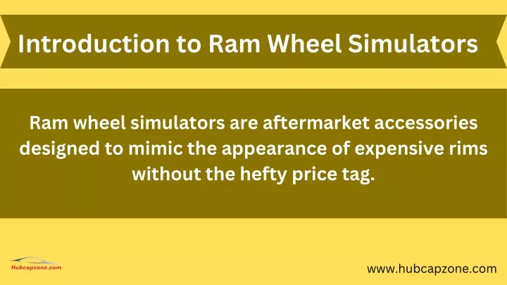 introduction to ram wheel simulators