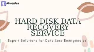 Hard drive data recovery at your doorstep: Professional Solutions