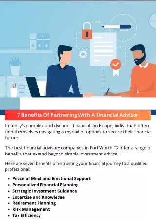 7 benefits of partnering with a financial advisor