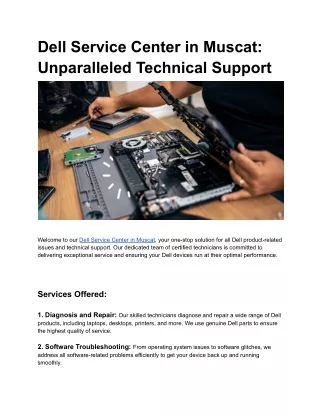 dell service center in muscat unparalleled