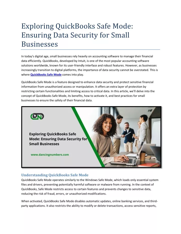 exploring quickbooks safe mode ensuring data
