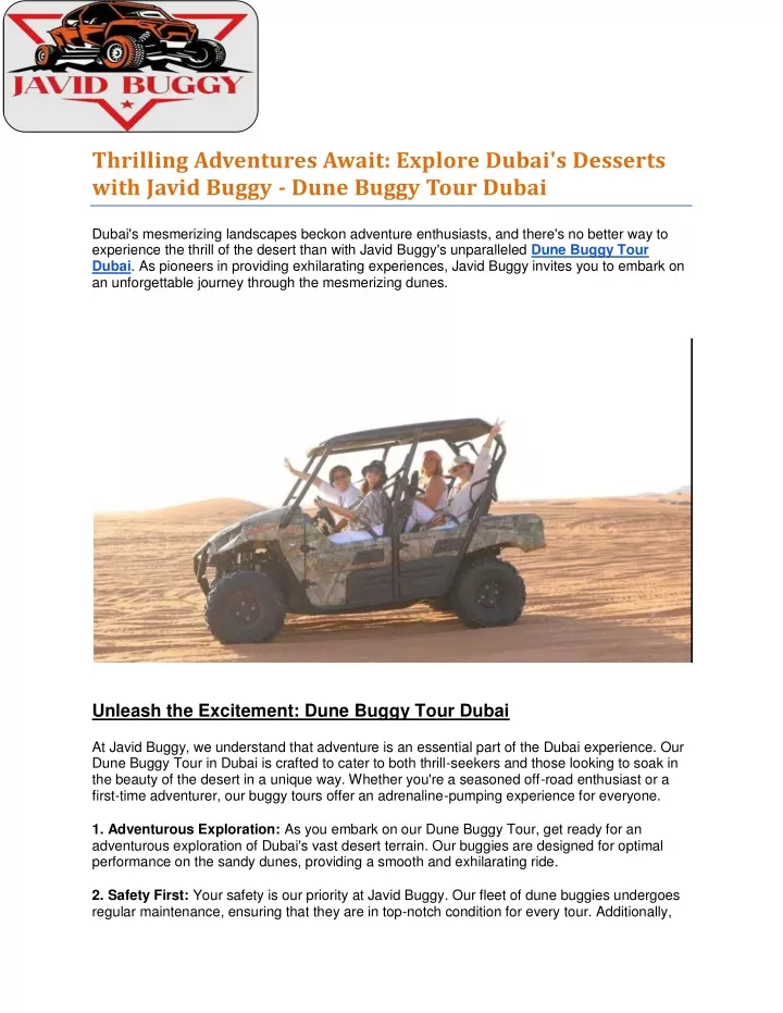 thrilling adventures await explore dubai