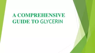 Glycerin Marketppt