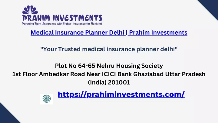 medical insurance planner delhi prahim investments