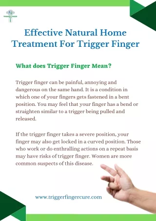 Natural Home Treatment For Trigger Finger | Trigger Finger Wand