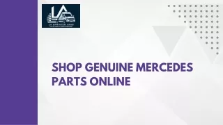 Shop Genuine Mercedes Parts Online