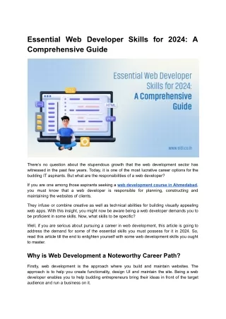 essential web developer skills for 2024