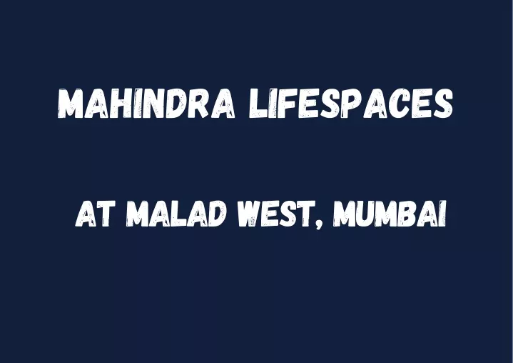 mahindra lifespaces