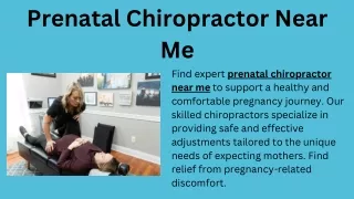 Prenatal Chiropractor near me