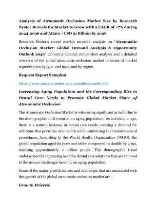 analysis of atraumatic occlusion market size