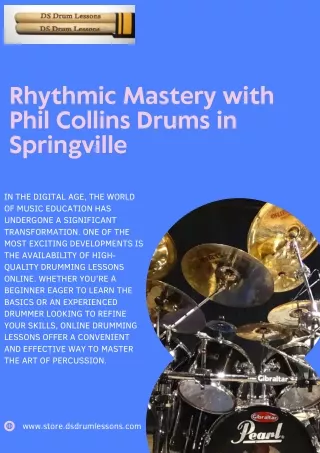 DS Drum Lessons with Phil Collins Drums in Springville