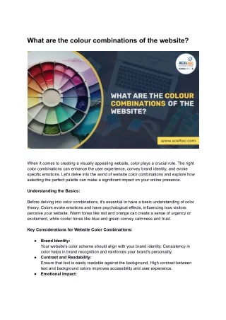 what are the colour combinations of the website