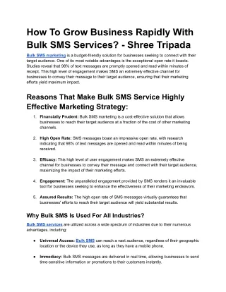 how to grow business rapidly with bulk
