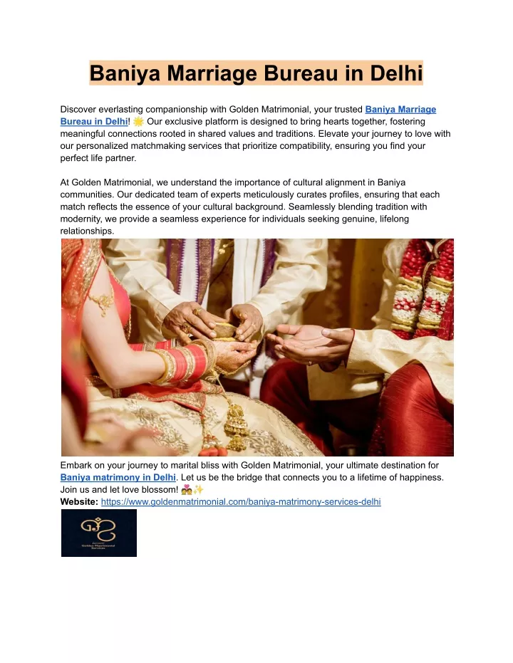 baniya marriage bureau in delhi