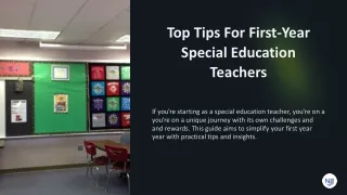 Top Tips For First-Year Special Education Teachers