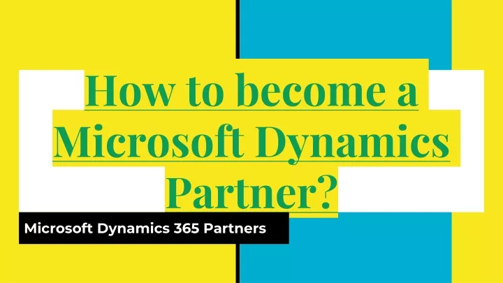 how to become a microsoft dynamics partner