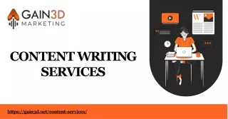 Propel Your Website with Gain 3D Marketing's Premium Content Writing Services