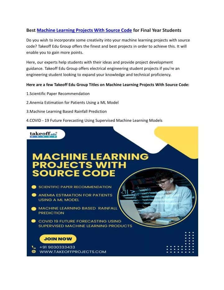 best machine learning projects with source code
