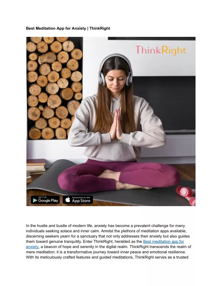 best meditation app for anxiety thinkright