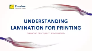 Understanding Lamination for Printing
