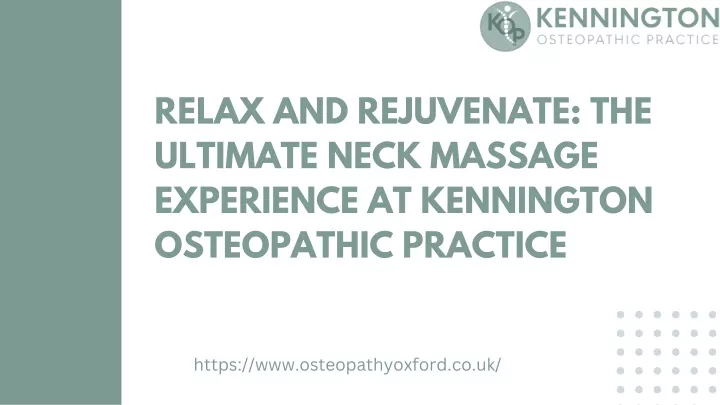relax and rejuvenate the ultimate neck massage