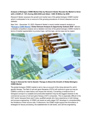 analysis of biologics cdmo market size