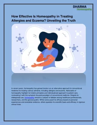 how effective is homeopathy in treating allergies