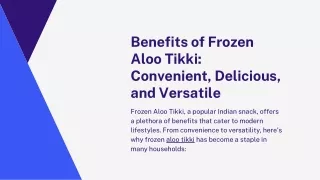 Frozen Aloo Tikki