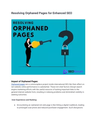 Resolving Orphaned Pages for Enhanced SEO