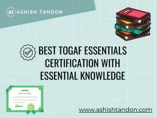 Best Togaf Essentials Certification With Essential Knowledge