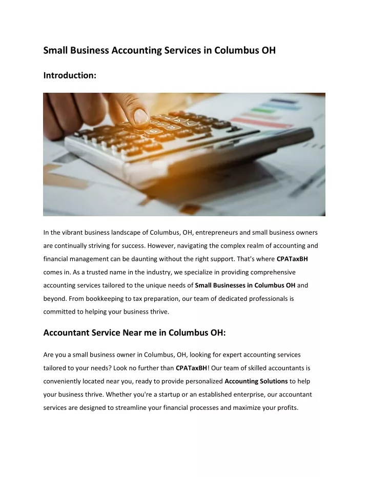 small business accounting services in columbus oh